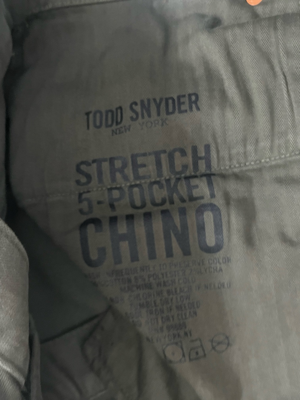 Todd Snyder Slim Fit 5 Pocket Stretch Chino - Picture 7 of 7